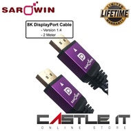 SAROWIN 8K Display Port To Display Port CABLES VERSION1.4 2Meter (DP2.0C)