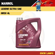 Original MANNOL Legend Ultra 0W-20 7918 Fully Synthetic 0W-20 4 LITER