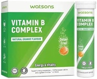 WATSONS Vitamin B Complex Effervescent Tablet Natural Orange Flavour (For Energy & Vitality) 15s x 3