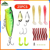 Umpan Pancing Bionik 25Pcs Lembut Kuat Tahan Lasak untuk Ikan Mas, Ikan Keli, Pancing Laut & Air Taw