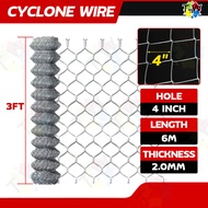 6M Cyclone Wire Galvanized Pvc Coated Wire Chain Link Bakod Gate Door Fence Chicken Cattle Animals P