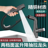 Two-in-One Washbasin Toilet Lift Household Hot and Cold Faucet Faucet Pull-out Bathroom Washbasin Wa