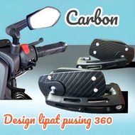 Y15 Y16 CARBON SIDE MIRROR 360 Pusing Adjustable Motorcycle Rearview Mirror UNIVERSAL Electric Vehic
