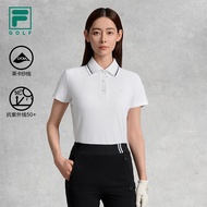 FILA CORE ATHLETICS GOLF ELITE GOLF CLUB Women Short Sleeve Polo (Black / Light Blue / White)