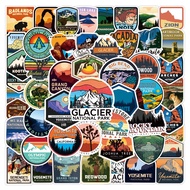! Camping outdoor travel national park Stickers Fishing Skateboard 50 Pieces sticker Geographic