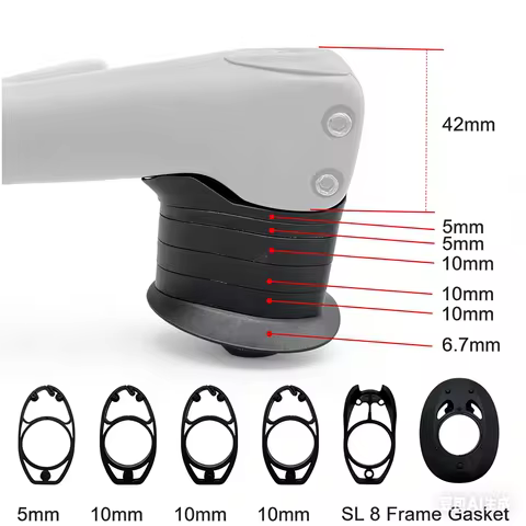Hidden Cable Routing Bike Headset Cone Spacer Kit Sets for Specialized Tarmac SL8 Integrated Handleb