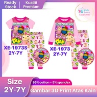 Caluby Baju Didi And Friends The Movie Girl Fashion Pajamas Kids Baju Tidur Kanak2 Kid's Pyjamas Set