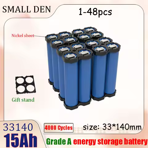 1-48PCS 3.2V 15Ah 33140LiFePO4 battery DYI 12V 24V suitable for 15000mAh scooter electric tool multi