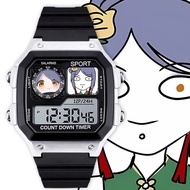 Naruto Uchiha Itachi Sasuke Small Square Watch Student Electronic Watch Silent Alarm Clock Timing Da