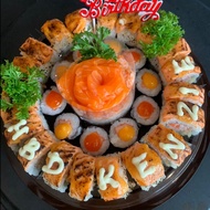 Sushi cake murah/Mentai sushi/Kue ulang tahun salmon mentai