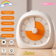 JUNE1 Visual Timer, Focus Aid Silent Countdown Timer, Portable 60 Minute Plastic Study Timer Classro