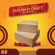 R8 RICE BOX 18x18x7 READY TO USE 350gsm CATERING BOX/ READY TO USE RICE BOX