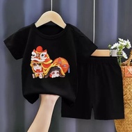 Children's OBLONG SET T-SHIRT BARONGSAI MOTIF DTF SCREEN PRINTING