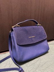 Laura Ashley 藍色皮側揹袋