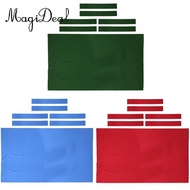 MagiDeal Pool Table Cloth & 6 Felt Strip for 9ft Snooker Billiard Table Gears Red
