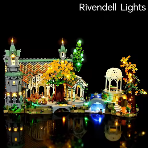 Creative LED Light Set Compatible Lego 10316 THE LORD OF THE RINGS RIVENDELL Model Toys Decorative L