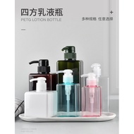 250ml 450ml 650ml Clear Square Bottle Dispenser Soap Lotion Shower Gel Empty Bathroom Liquid Soap Di