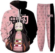 Anime Hoodie And Sweatpants Suit Pullover Sweatshirt 2 Piece Set For Men Women