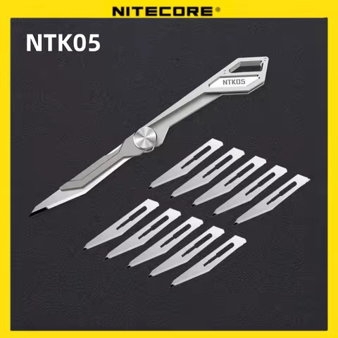 NITECORE NTK05 Keychain Knife UltraTiny Titanium Lightweight Multiple Purpose Folding Knife Portable