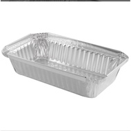 Foil Tray 4423-P With Lid 5 Sets Flip Cover In 500ml.