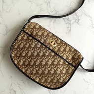 絕版中古包 Dior 酒紅老花半月包 斜背包 單肩包 側背包 二手包