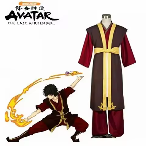Avatar The Last Airbender Zuko Cosplay Costume King'S Prince Uniform Anime Aang Shoes Wig For Hallow
