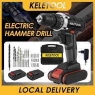 588VF Cordless Impact Drill Battery Drill Screw Driver Set 3 Mode 2 Speed Hammer Power Drill