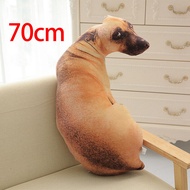 【HATELI】Pet ตุ๊กตาของเล่นสุนัขจำลองตุ๊กตาผ้ากำมะหยี่การ์ตูนเบาะส่วนบุคคลสุนัขหมอน3d สุนัขจำลอง