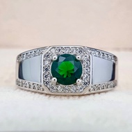 Men Ring Adam Belgium Green Original Silver 925 Cincin Silver 925 / Cincin Nikah Kahwin Lelaki