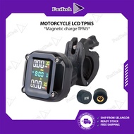 FunTech TPMS Motorcycle Tire Pressure Monitor Digital External Motorcycle Wireless Tire Pressure Det