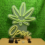 ป้ายไฟLED ป้ายไฟนีออน ป้ายไฟอะคริลิค ป้ายไฟหน้าร้าน " ป้ายไฟ OPEN 420" แบบเสียบปลั๊กไฟ ป้ายไฟตกเเต่ง