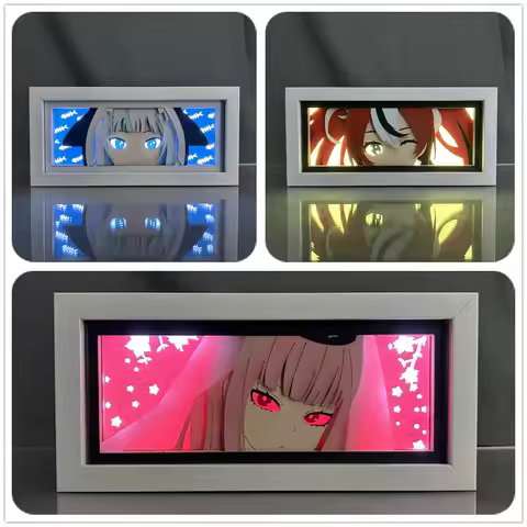 Paper Cut Led Light Box Hololive Mori Calliope for Hoom Decoration Gawr Gura Desk Lightbox Birthday 