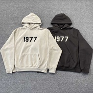 Logan Double Line 1977 Flocked Print Hoodie