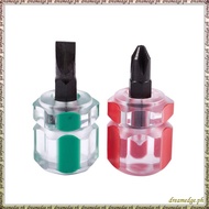 [S D K G] 2 pcs Flat Phillips Screwdriver Mini Screw Driver Short Small Split Repair Tools Kit Set G