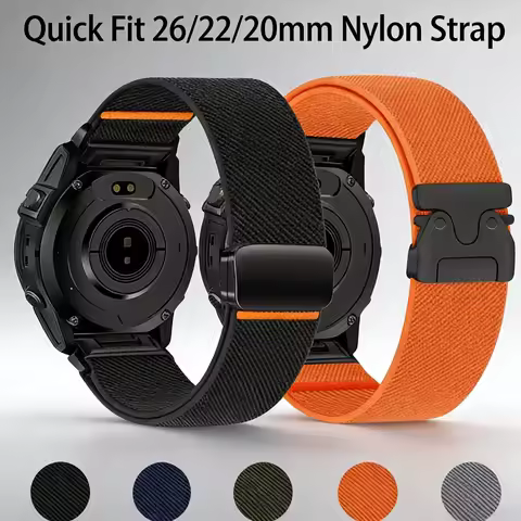 Quick Fit 26/22/20mm Nylon Strap for Garmin Fenix 8 Tactix8 43/47/51mm Comfortable for Garmin Quatix