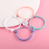 4Pcs/set Lucky Four Leaf Clover Multicolour Pendant Best Friend Bracelet BFF Friendship Jewelry Gift