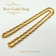 22K / 916 Hollow Rope Gold Necklace by Best Gold Shop
