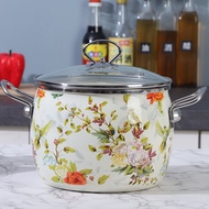 Enamel Good-looking Good Quality Macaron Color Series Enamel High Soup Pot Stew Pot for Gas Inductio