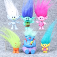 Movie Trolls 6pcs/Set Dreamworks Poppy Branch Biggie Model Figure Toys