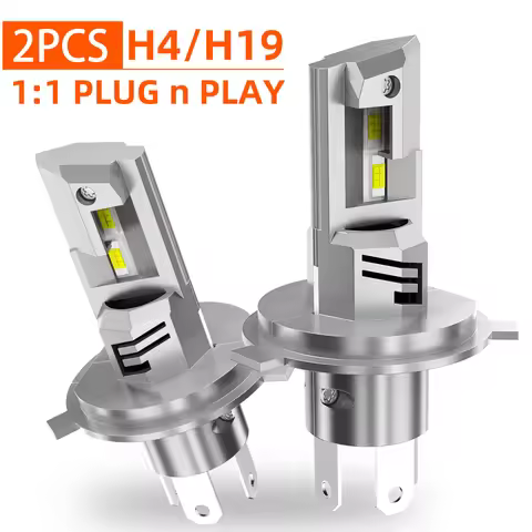 Plug n Play 60W/2PCS 60000LM H4 H19 LED Headlight Bulbs w/ Fan Car Headlamps 9003 HB2 P43T HS1 Hi/Lo