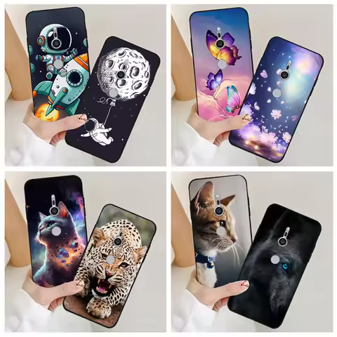 For Sony Xperia XZ1 XZ2 XZ4 Phone Case astronaut Cartoon Silicone Back Cover For Sony XZ2 XZ 4 2 1 X