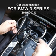 Car Cup Holder Panel Trim Cover ABS G20 Frame Decoration Sticker Car Interior Styling For BMW 3 Seri