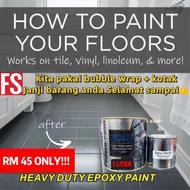 HEAVY DUTY EPOXY WATERPROOF FLOOR PAINT ( 1L ) [ Include Hardener ] CAT LANTAI COATING