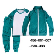 【110-170】Squid Game clothes 456 Jacket+Pants set  230 001 067 222 set