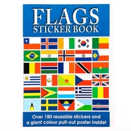 Flags of The World Sticker Book and Pull Out Giant World Poster