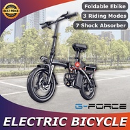 Electric Bicycle G-Force Skuter Elektrik Dewasa Basikal elektrik E Bike 400W 48V Lithium Battery Adults Bicycle scooter