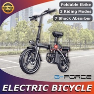 Electric Bicycle G-Force Skuter Elektrik Dewasa Basikal elektrik E Bike 400W 48V Lithium Battery Adu