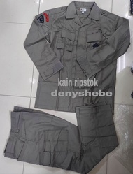 BAJU SERAGAM PDL  II HIJAU TACTICAL BAHAN RIPSTOK jatah brimob