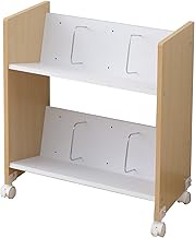 Yamazen CFR-60532C(NA) A4 File Rack, 2 Tiers, Includes Casters, Easy to Take Out Diagonally, Width 2