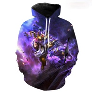 Dota 2 3D เสื้อมีฮู้ดเสื้อผ้าแนวสตรีทพิมพ์ลาย Dota 2สำหรับผู้ชายผู้หญิงเด็กเกม Dota 2เสื้อสวมหัวแบบฮ